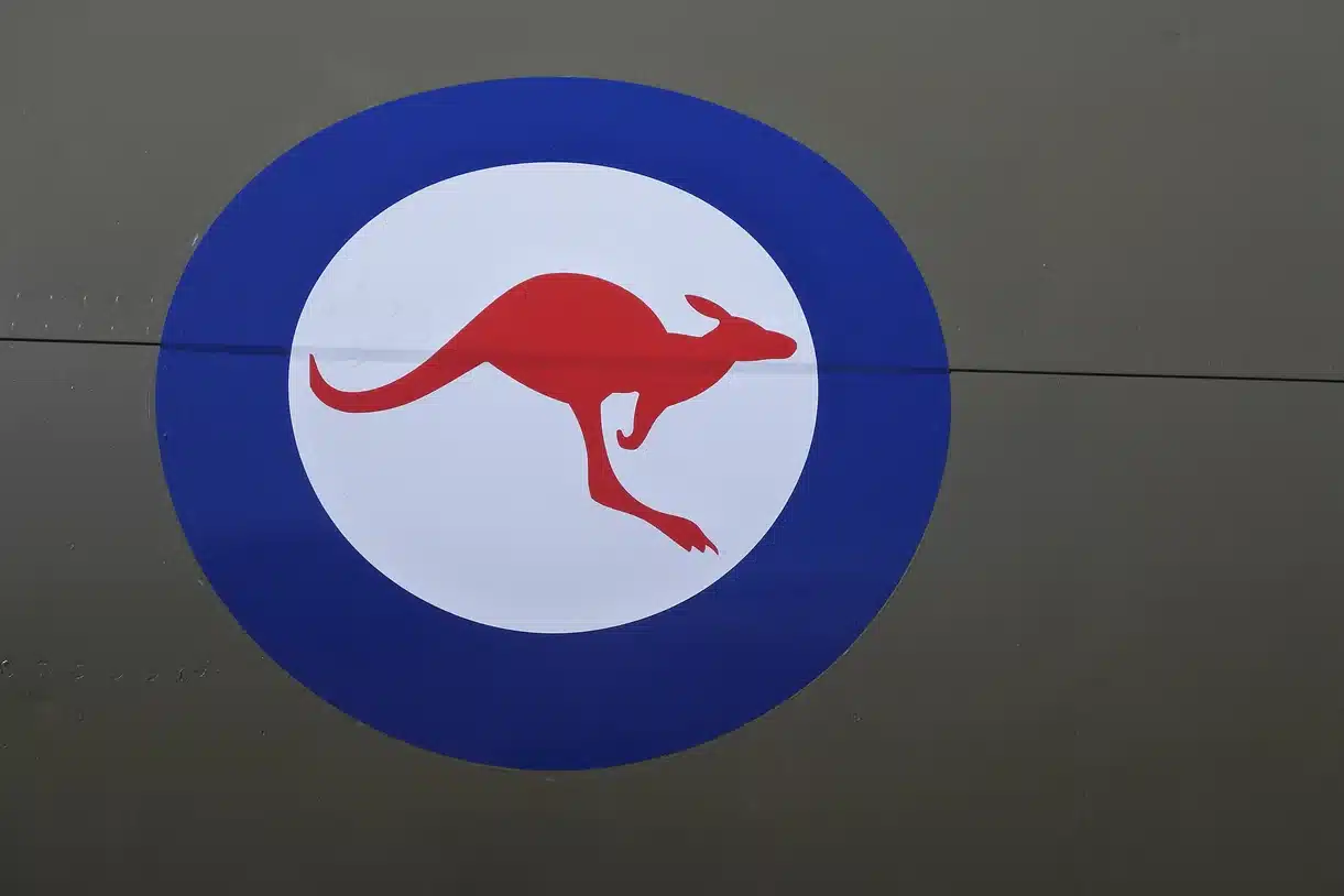 Royal Australian Air Force roundel sign and symbol_ No people_ Copy space